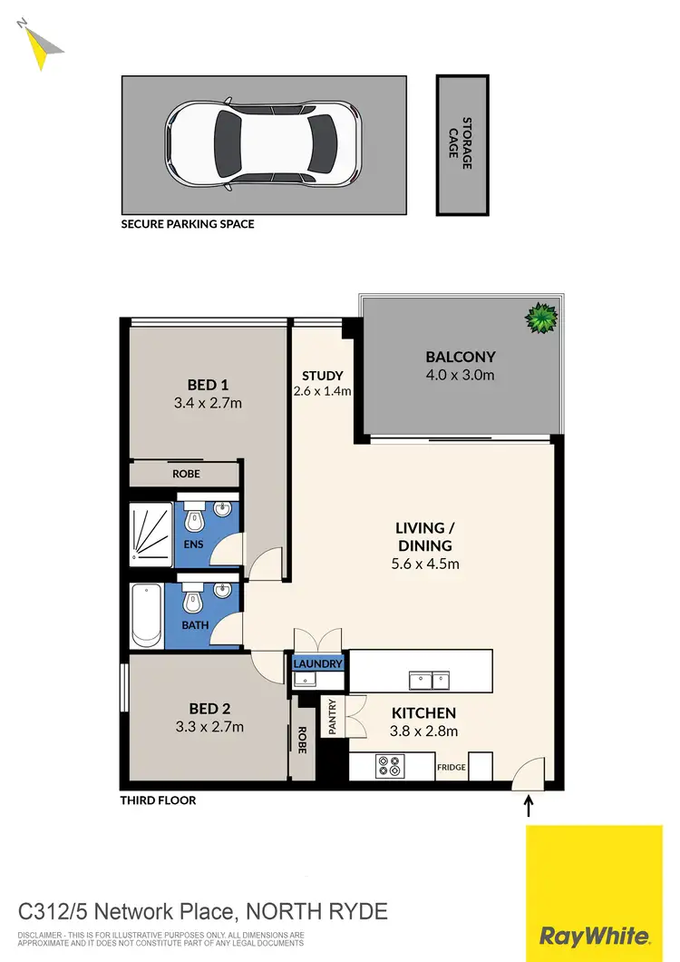 Floorplan of Homely apartment listing, 312/5 Network Place, North Ryde NSW 2113