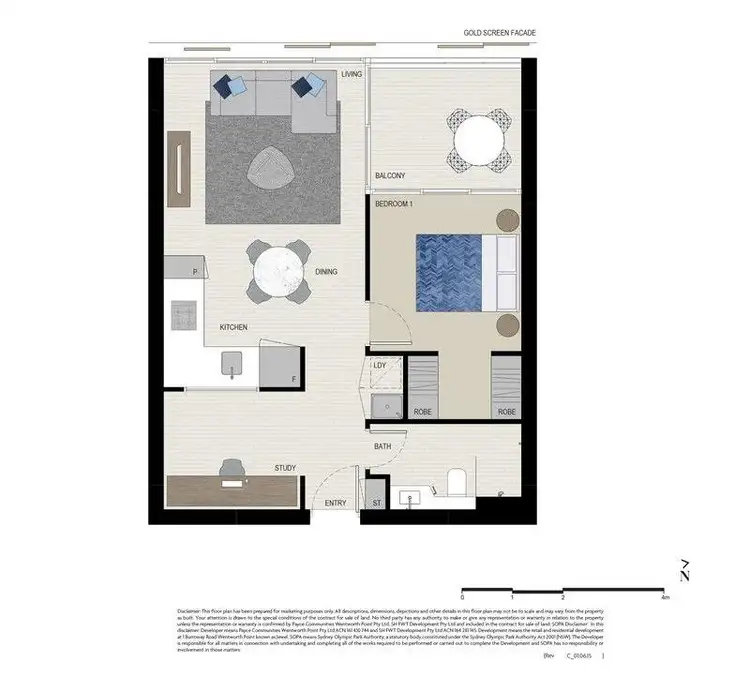 Floorplan of Homely apartment listing, 723/1C Burroway Road, Wentworth Point NSW 2127