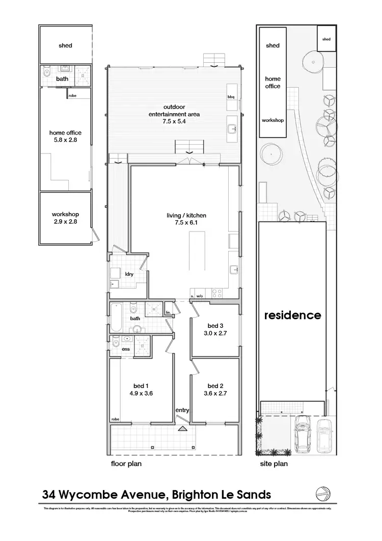Floorplan of Homely house listing, 34 Wycombe Avenue, Brighton-le-sands NSW 2216