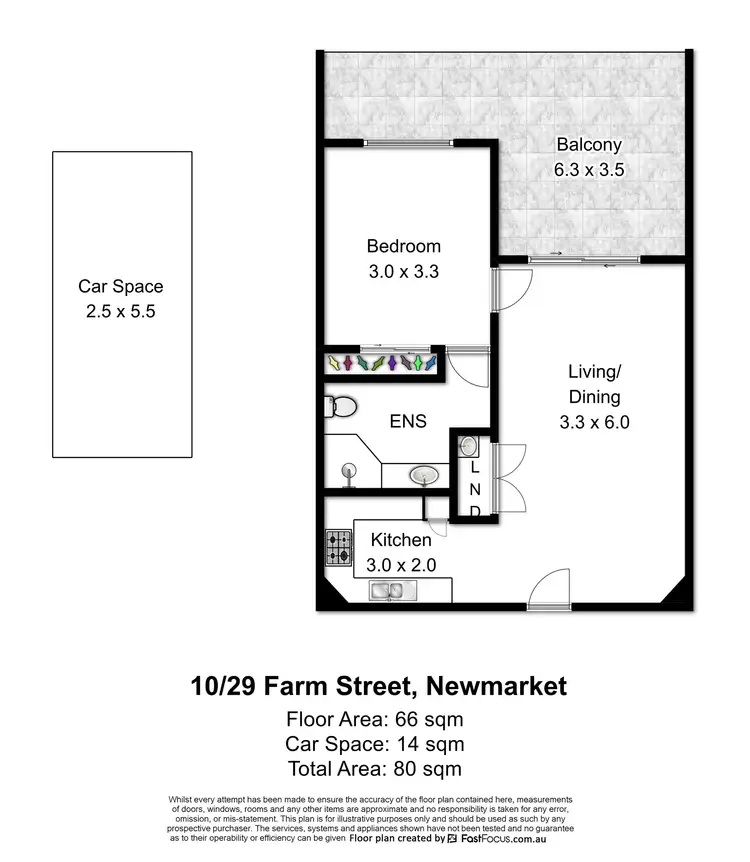 Floorplan of Homely unit listing, 10/29 Farm Street, Newmarket QLD 4051