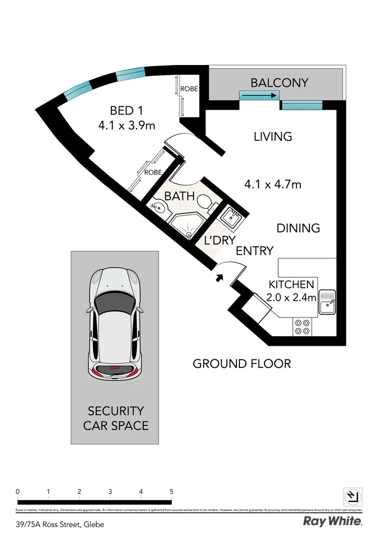 Floorplan of Homely apartment listing, 39/75a Ross Street, Glebe NSW 2037