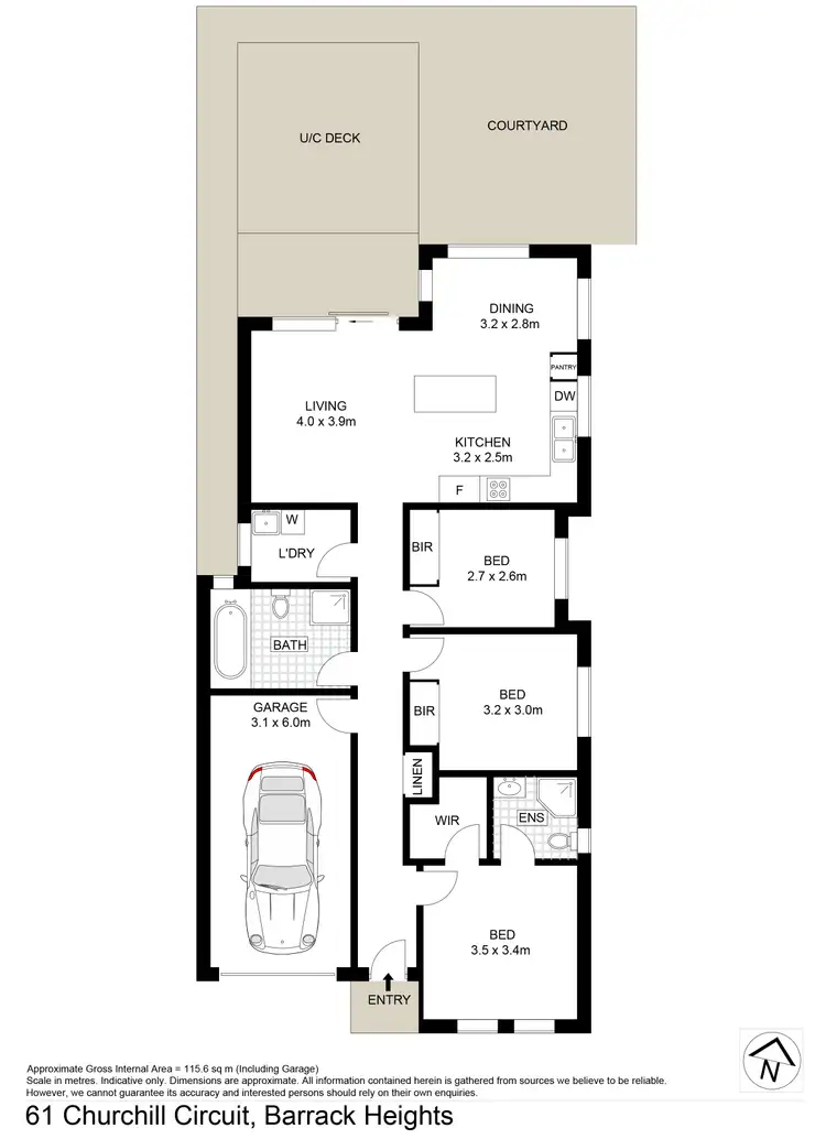 Floorplan of Homely house listing, 61 Churchill Circuit, Barrack Heights NSW 2528