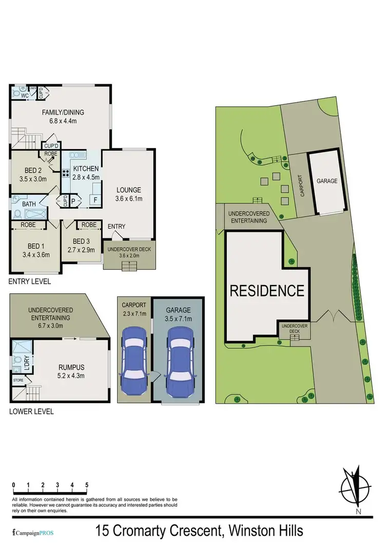 Floorplan of Homely house listing, 15 Cromarty Crescent, Winston Hills NSW 2153