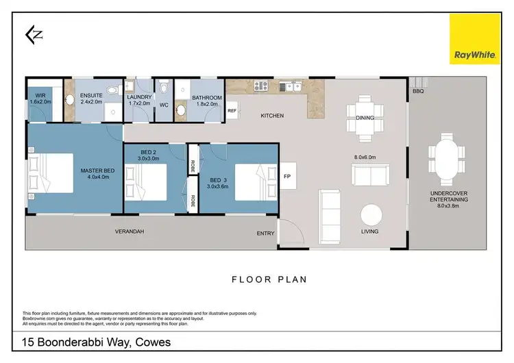 Floorplan of Homely house listing, 15 Boonderabbi Way, Cowes VIC 3922