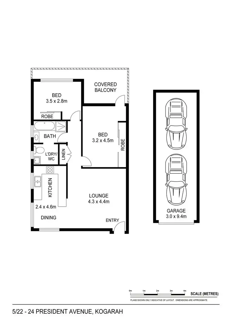 Floorplan of Homely unit listing, 5/22-24 President Avenue, Kogarah NSW 2217