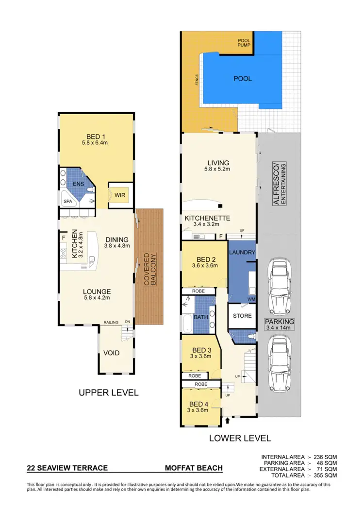 Floorplan of Homely house listing, 22 Seaview Terrace, Moffat Beach QLD 4551
