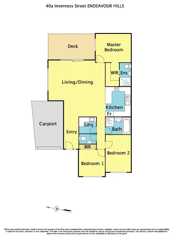 Floorplan of Homely unit listing, 40A Inverness Street, Endeavour Hills VIC 3802