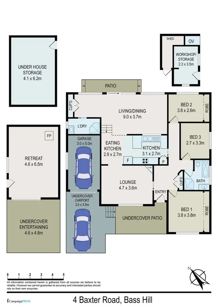 Floorplan of Homely house listing, 4 Baxter Road, Bass Hill NSW 2197