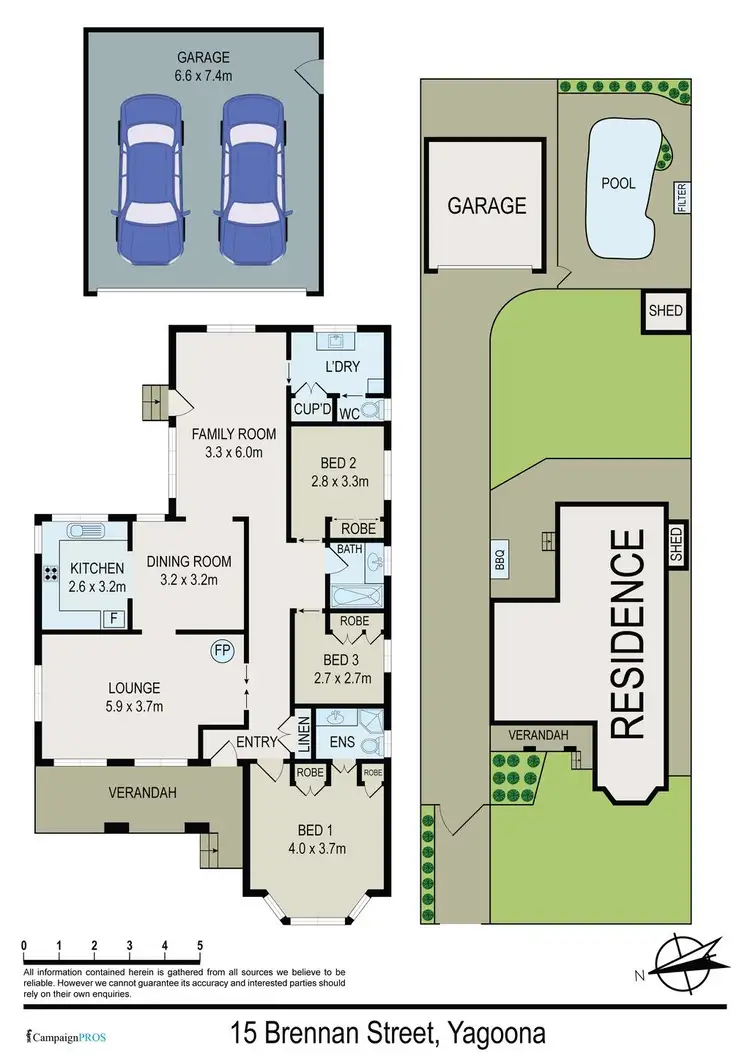 Floorplan of Homely house listing, 15 Brennan Road, Yagoona NSW 2199