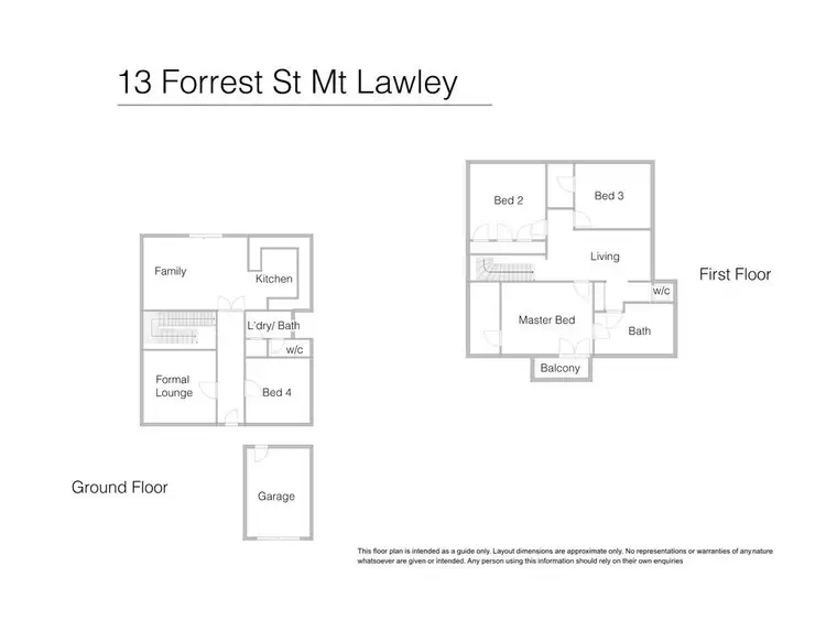 Floorplan of Homely house listing, 13 Forrest Street, Mount Lawley WA 6050