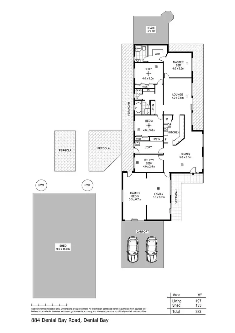 Floorplan of Homely house listing, 884 DENIAL BAY Road, Denial Bay SA 5690