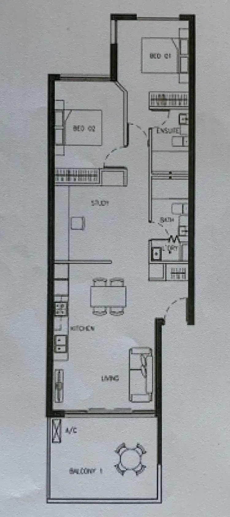 Floorplan of Homely apartment listing, 206/55 Oleander Drive, Mill Park VIC 3082
