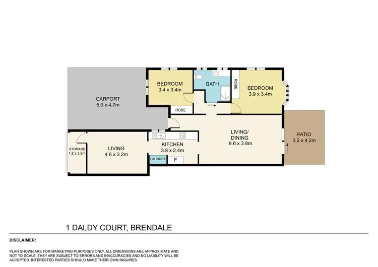 Floorplan of Homely townhouse listing, 1 Daldy Court, Brendale QLD 4500