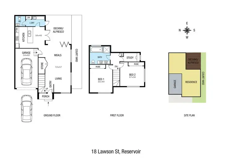 Floorplan of Homely townhouse listing, 18 Lawson Street, Reservoir VIC 3073