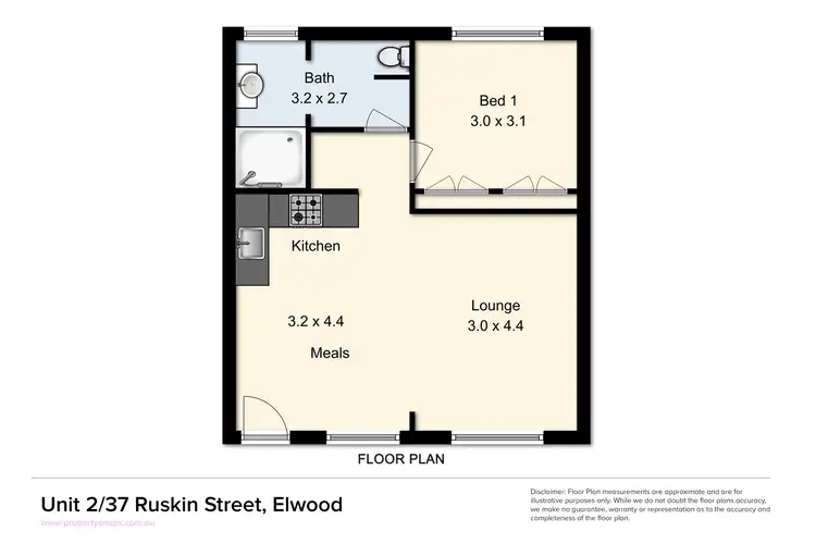 Floorplan of Homely apartment listing, 2/37 Ruskin Street, Elwood VIC 3184