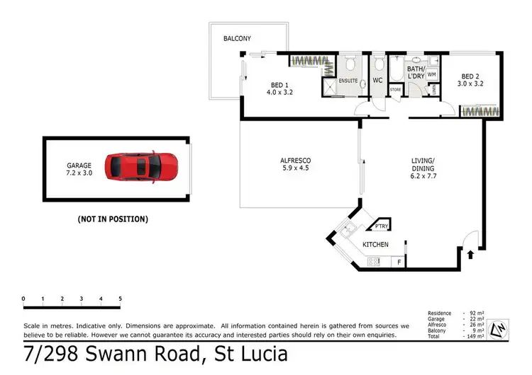 Floorplan of Homely unit listing, 7/298 Swann Road, St Lucia QLD 4067
