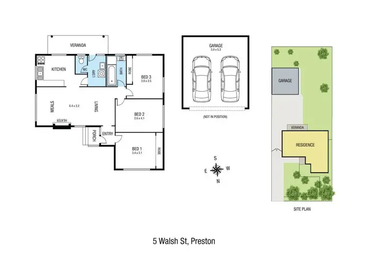 Floorplan of Homely house listing, 5 Walsh Street, Preston VIC 3072