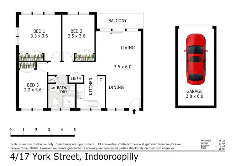 Floorplan of Homely unit listing, 4/17 York Street, Indooroopilly QLD 4068
