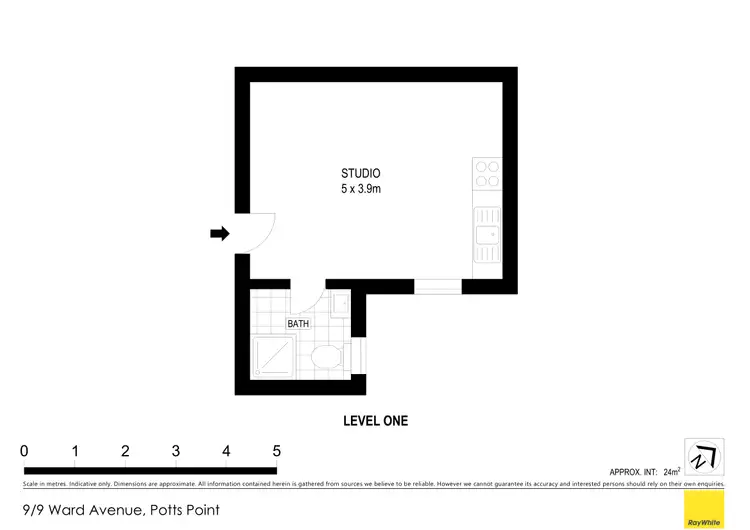 Floorplan of Homely apartment listing, 9/9 Ward Avenue, Potts Point NSW 2011