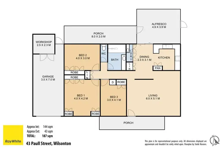 Floorplan of Homely house listing, 43 Paull Street, Wilsonton QLD 4350