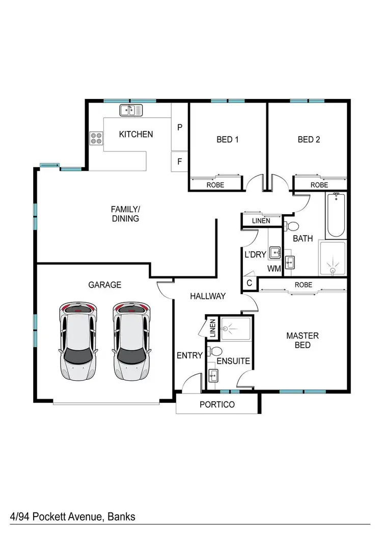 Floorplan of Homely house listing, 4/94 Pocket Avenue, Banks ACT 2906