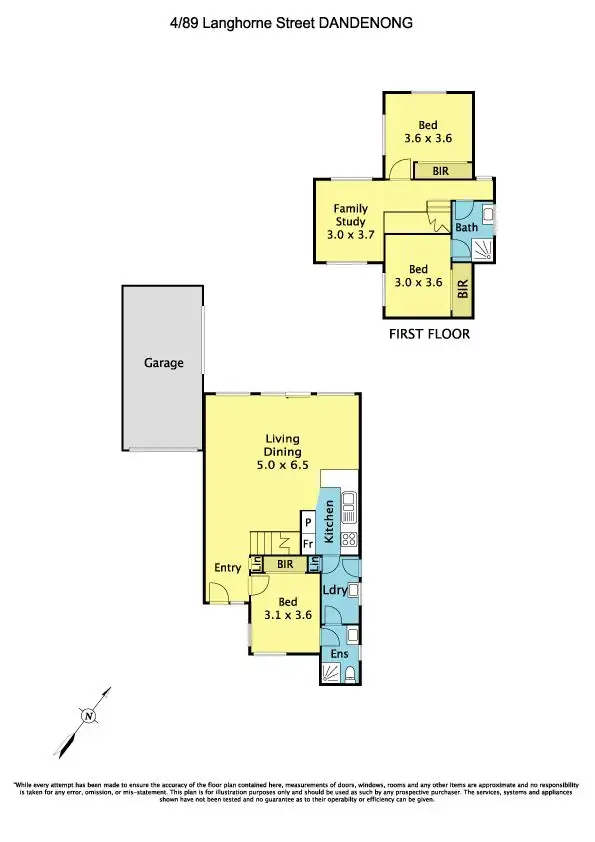 Floorplan of Homely townhouse listing, 4/89 Langhorne Street, Dandenong VIC 3175