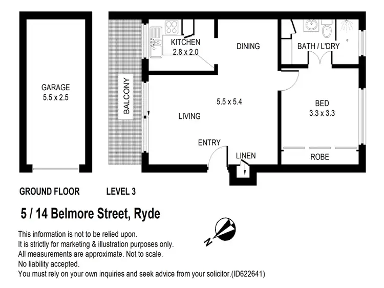Floorplan of Homely unit listing, 5/14 Belmore Street, Ryde NSW 2112