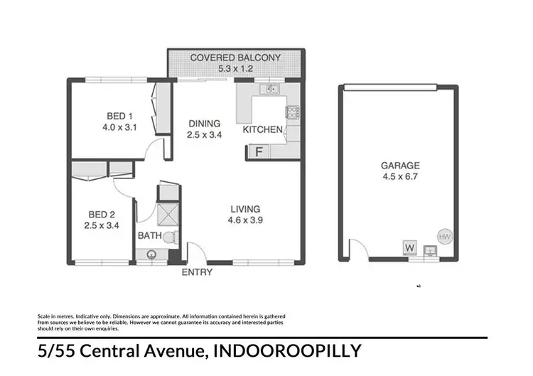 Floorplan of Homely unit listing, 5/55 Central Avenue, Indooroopilly QLD 4068