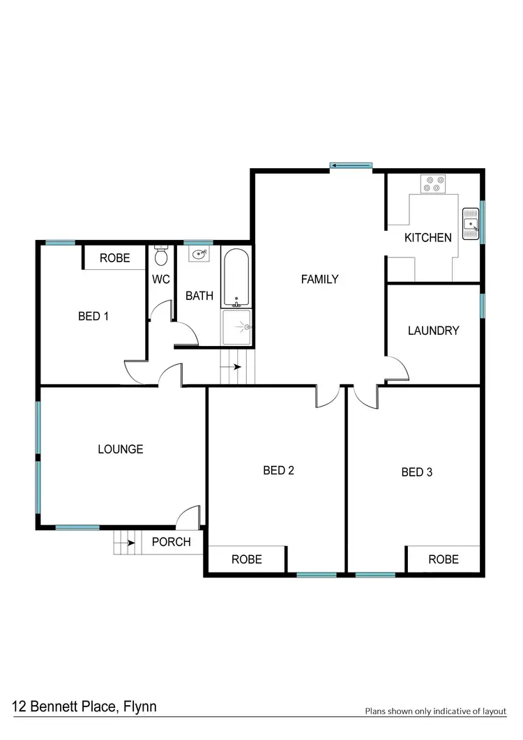 Floorplan of Homely house listing, 12 Bennett Place, Flynn ACT 2615