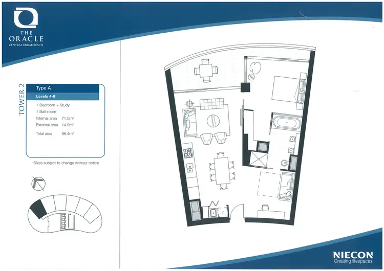 Floorplan of Homely apartment listing, 20703/21 Elizabeth Avenue, Broadbeach QLD 4218