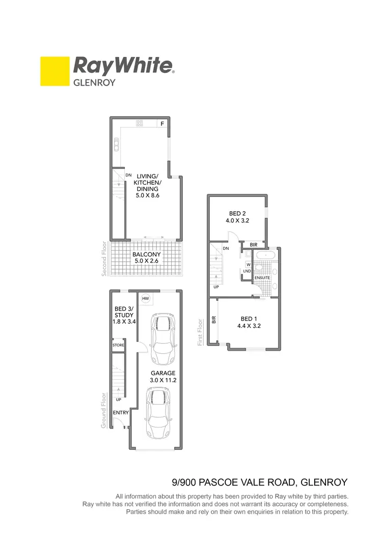 Floorplan of Homely townhouse listing, 9/900 Pascoe Vale Road, Glenroy VIC 3046