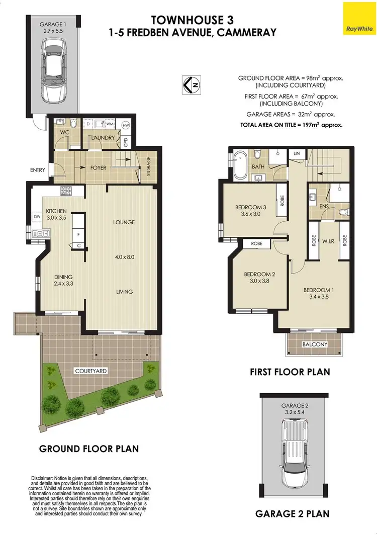 Floorplan of Homely townhouse listing, 3/1-5 Fredben Avenue, Cammeray NSW 2062