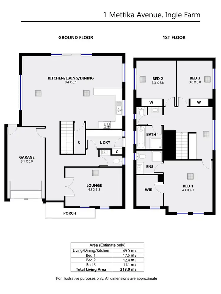 Floorplan of Homely house listing, 1 Mettika Avenue, Ingle Farm SA 5098