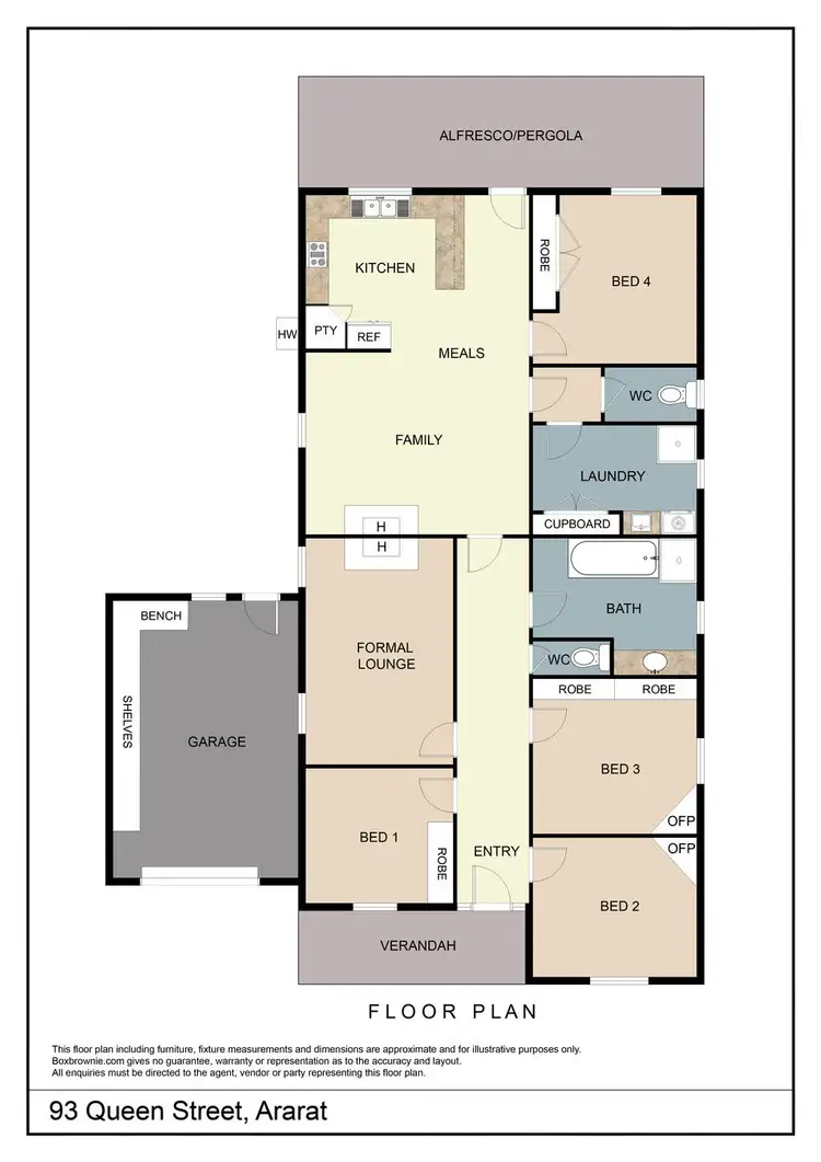 Floorplan of Homely house listing, 93 Queen Street, Ararat VIC 3377