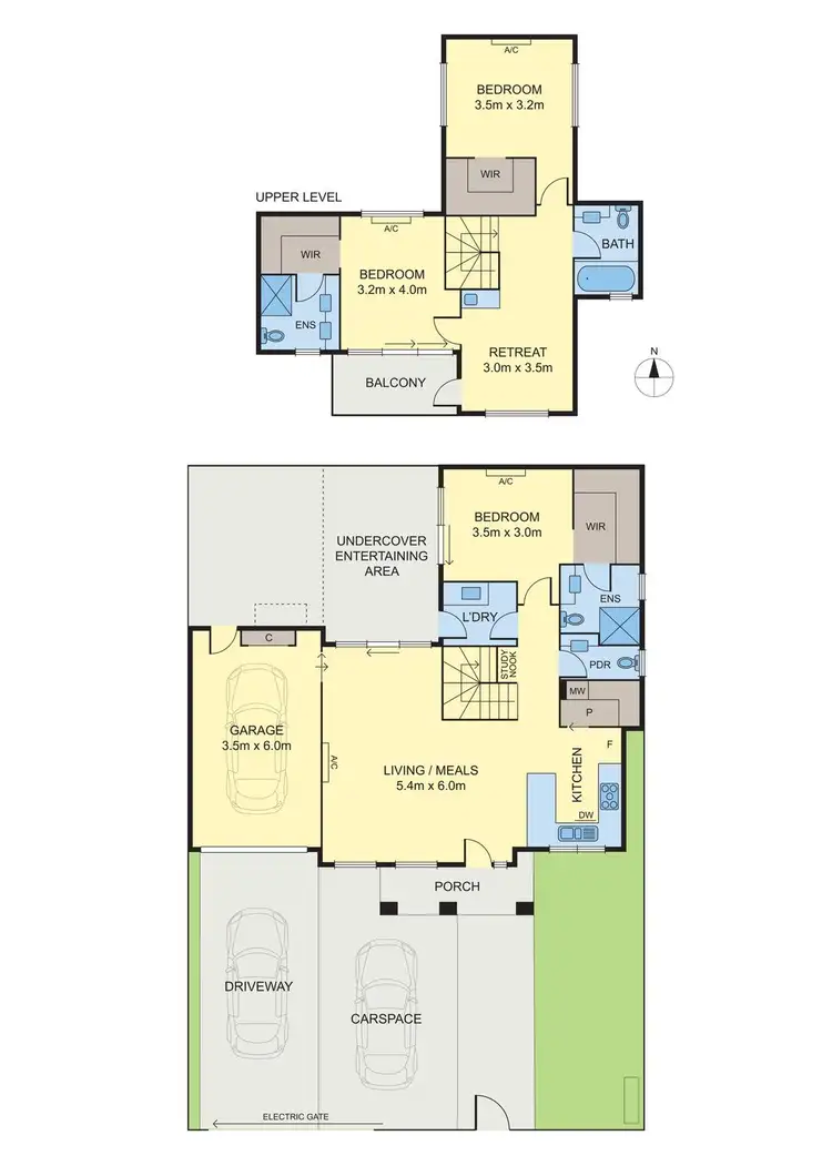 Floorplan of Homely townhouse listing, 1/10 Caldwell Street, Glenroy VIC 3046