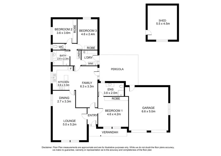 Floorplan of Homely house listing, 3 Berrigan Court, Mount Gambier SA 5290