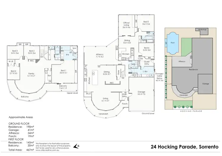 Floorplan of Homely house listing, 24 Hocking Parade, Sorrento WA 6020