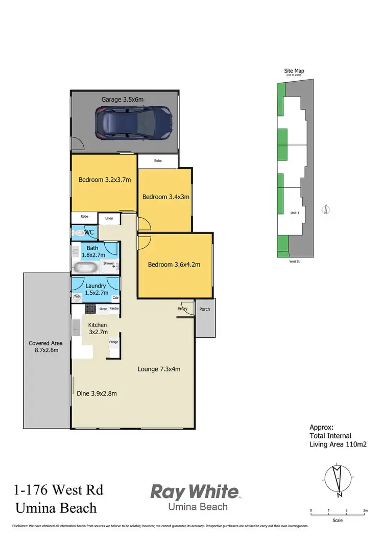 Floorplan of Homely villa listing, 1/176 West Street, Umina Beach NSW 2257