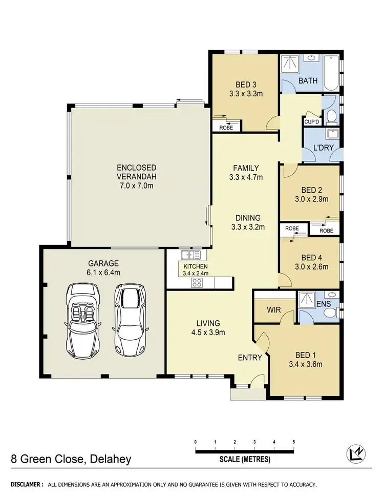 Floorplan of Homely house listing, 8 Green Close, Delahey VIC 3037