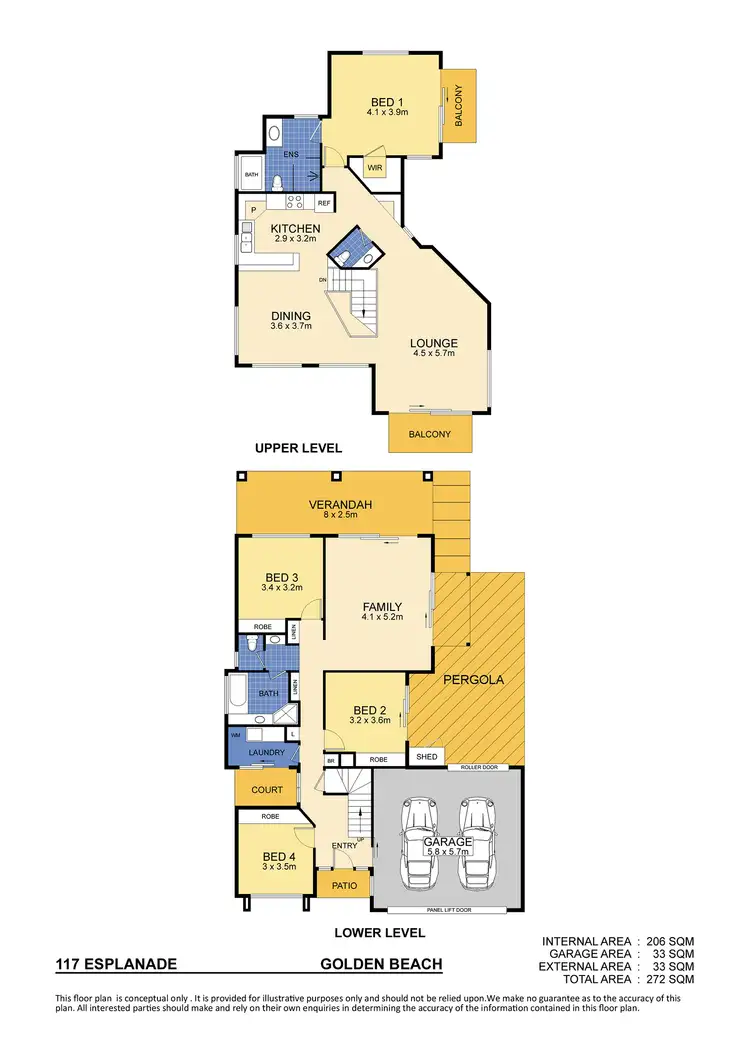 Floorplan of Homely house listing, 117 Esplanade, Golden Beach QLD 4551