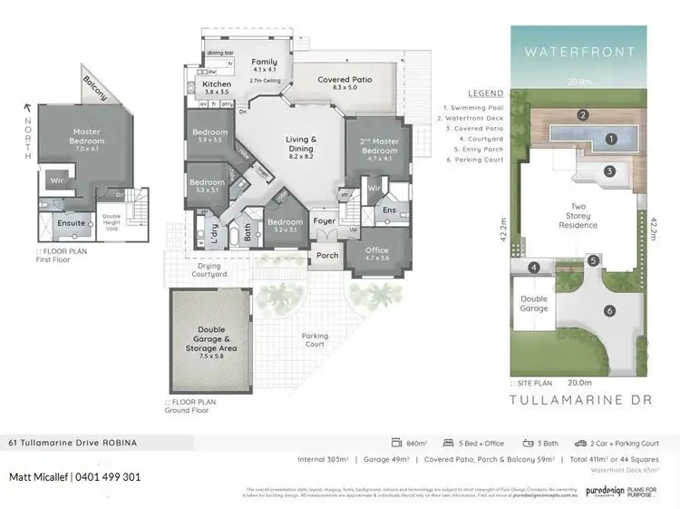 Floorplan of Homely house listing, 61 Tullamarine Drive, Robina QLD 4226