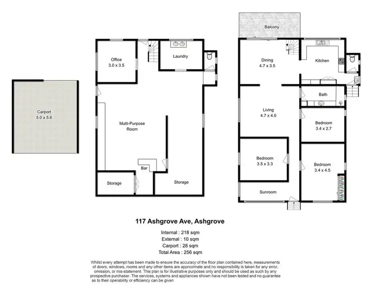 Floorplan of Homely house listing, 117 Ashgrove Avenue, Ashgrove QLD 4060
