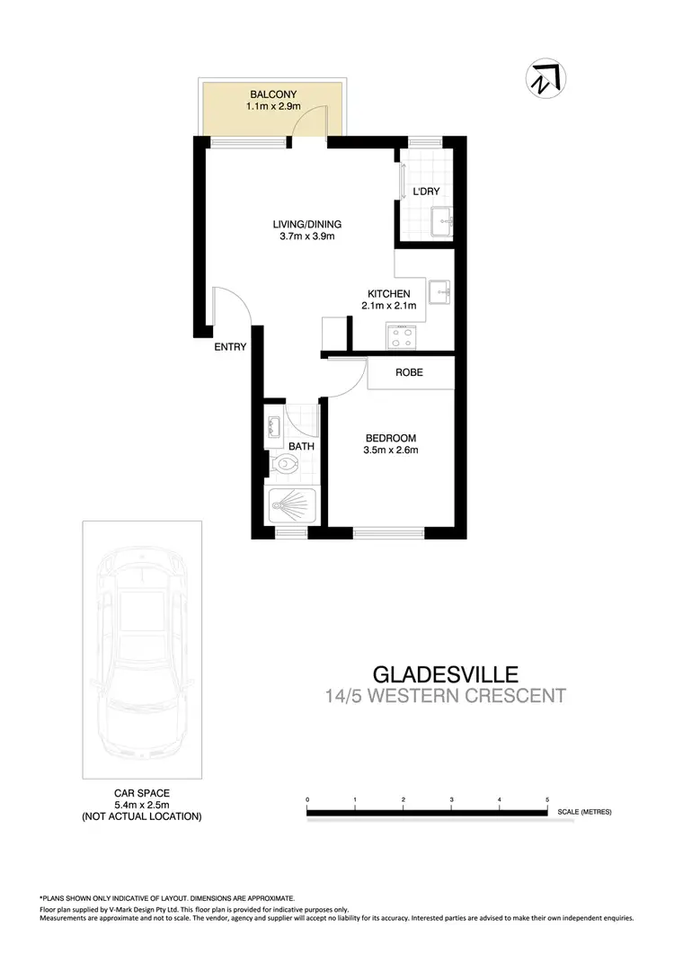 Floorplan of Homely apartment listing, 14/5 Western Crescent, Gladesville NSW 2111