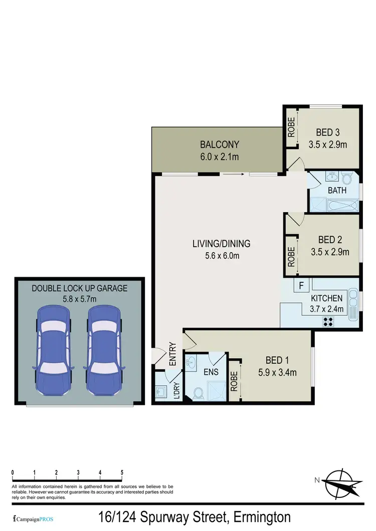 Floorplan of Homely apartment listing, 16/124-128 Spurway Street, Ermington NSW 2115