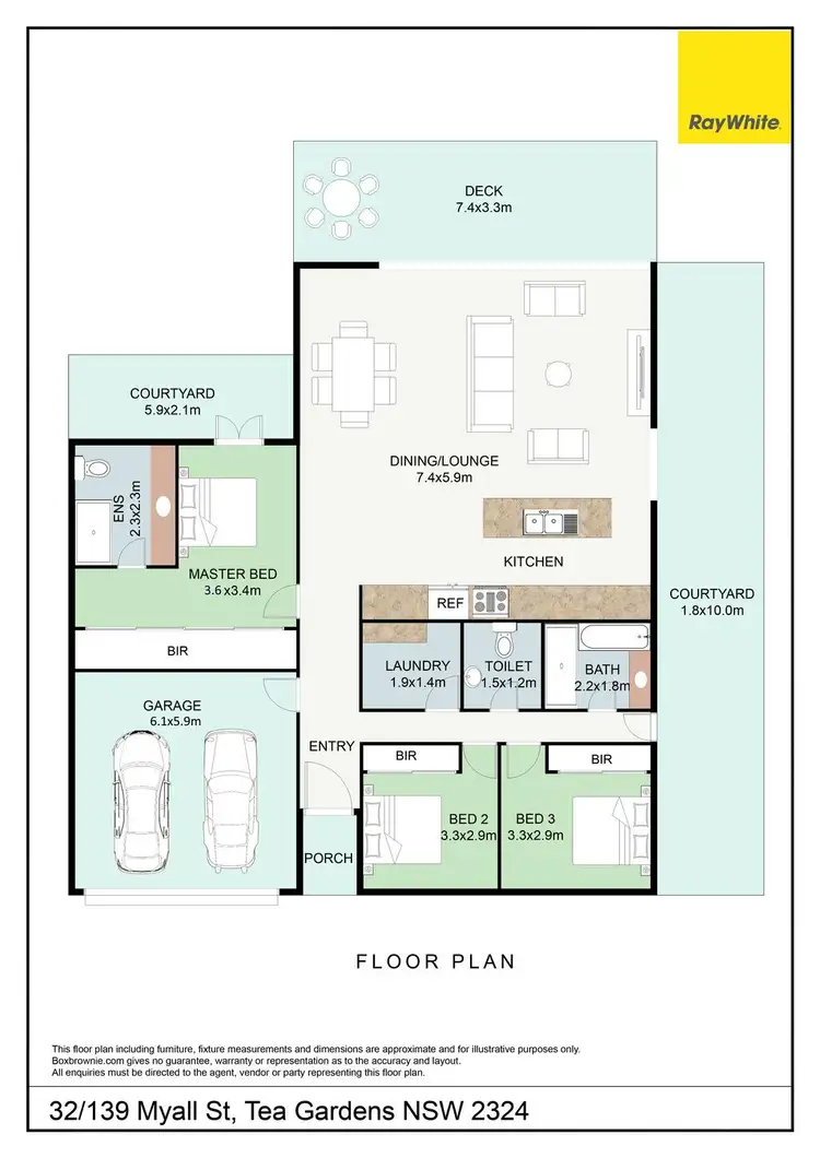 Floorplan of Homely villa listing, 32/139 Myall Street, Tea Gardens NSW 2324