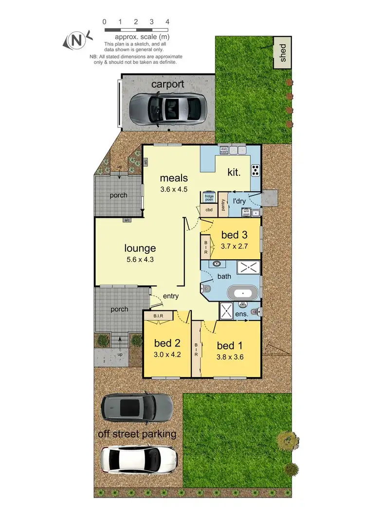 Floorplan of Homely unit listing, 1/34 Huxley Avenue, Mulgrave VIC 3170
