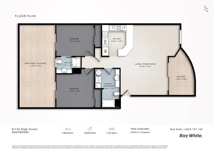 Floorplan of Homely unit listing, 8/132 High Street, Southport QLD 4215
