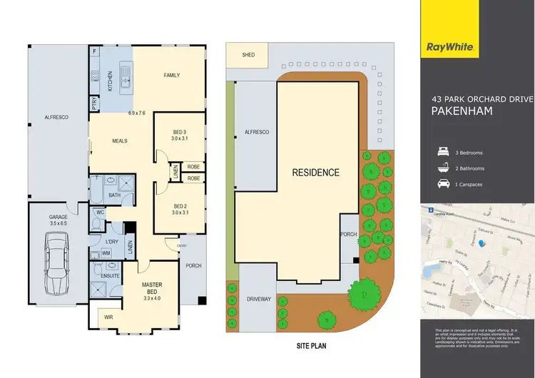 Floorplan of Homely house listing, 43 Park Orchard Drive, Pakenham VIC 3810