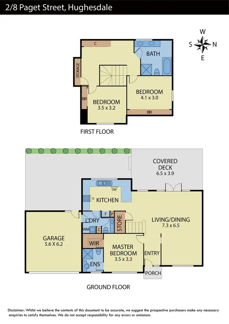 Floorplan of Homely townhouse listing, 2/8 Paget Street, Hughesdale VIC 3166
