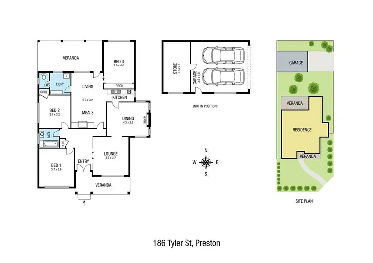Floorplan of Homely house listing, 186 Tyler Street, Preston VIC 3072